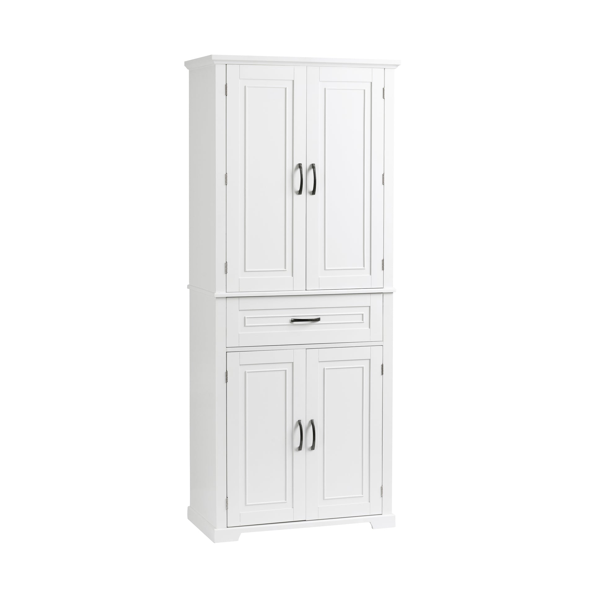 Bathroom Storage Cabinet With Doors And Drawer, Multiple Storage Space, Adjustable Shelf, White White Mdf