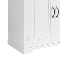 Bathroom Storage Cabinet With Doors And Drawer, Multiple Storage Space, Adjustable Shelf, White White Mdf