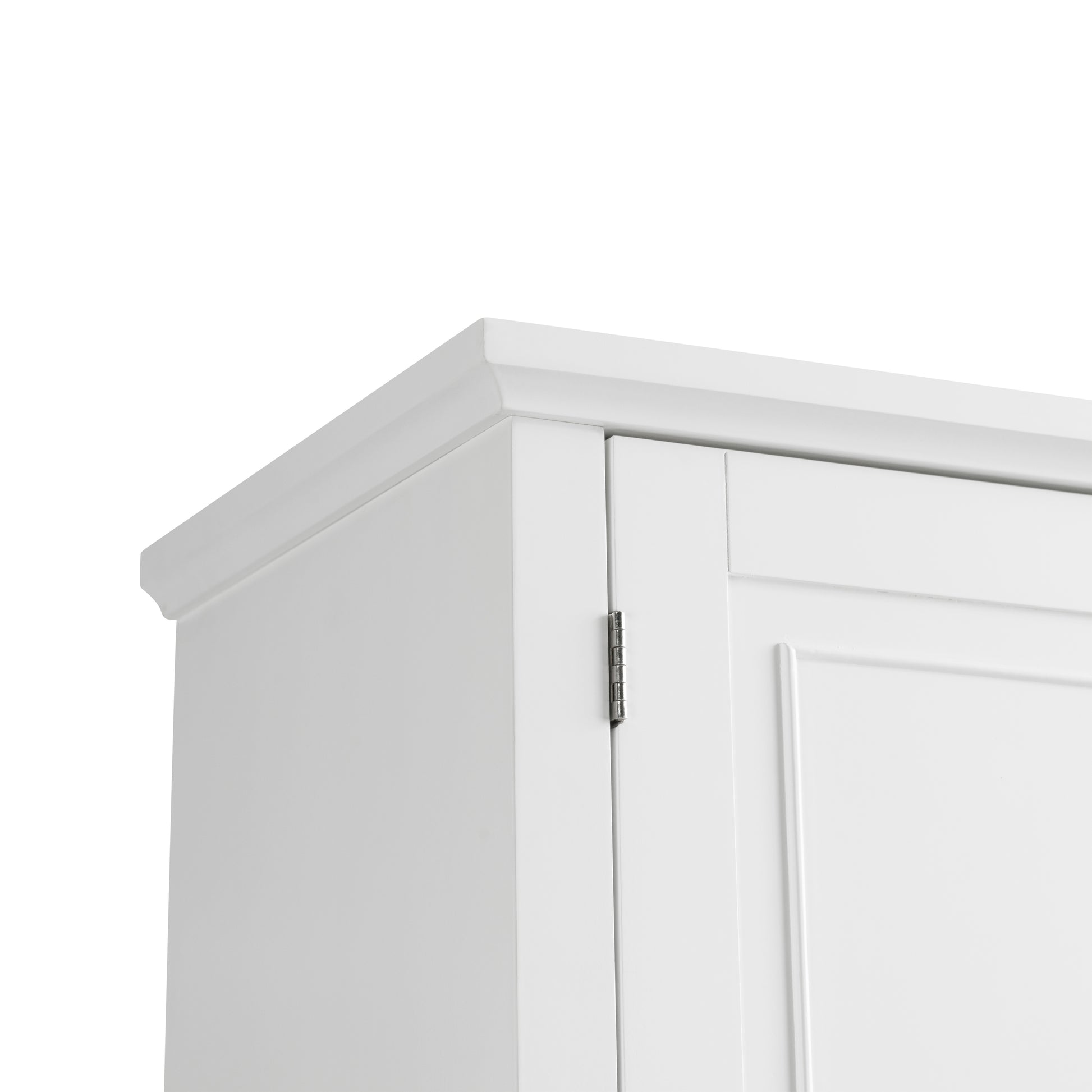 Bathroom Storage Cabinet With Doors And Drawer, Multiple Storage Space, Adjustable Shelf, White White Mdf