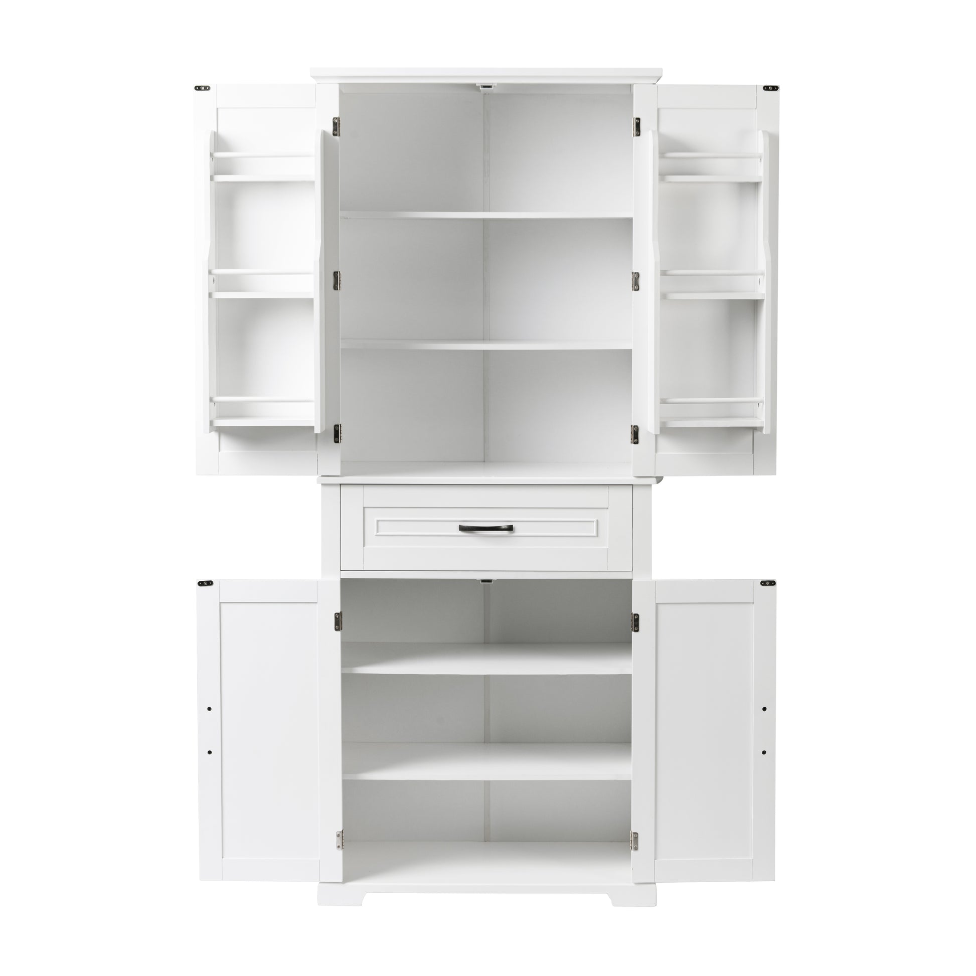 Bathroom Storage Cabinet With Doors And Drawer, Multiple Storage Space, Adjustable Shelf, White White Mdf