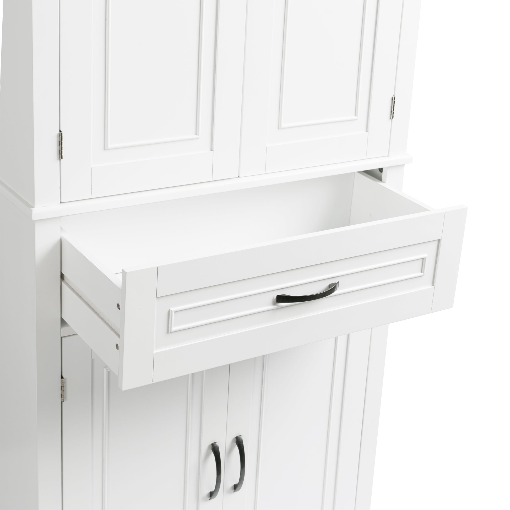 Bathroom Storage Cabinet With Doors And Drawer, Multiple Storage Space, Adjustable Shelf, White White Mdf