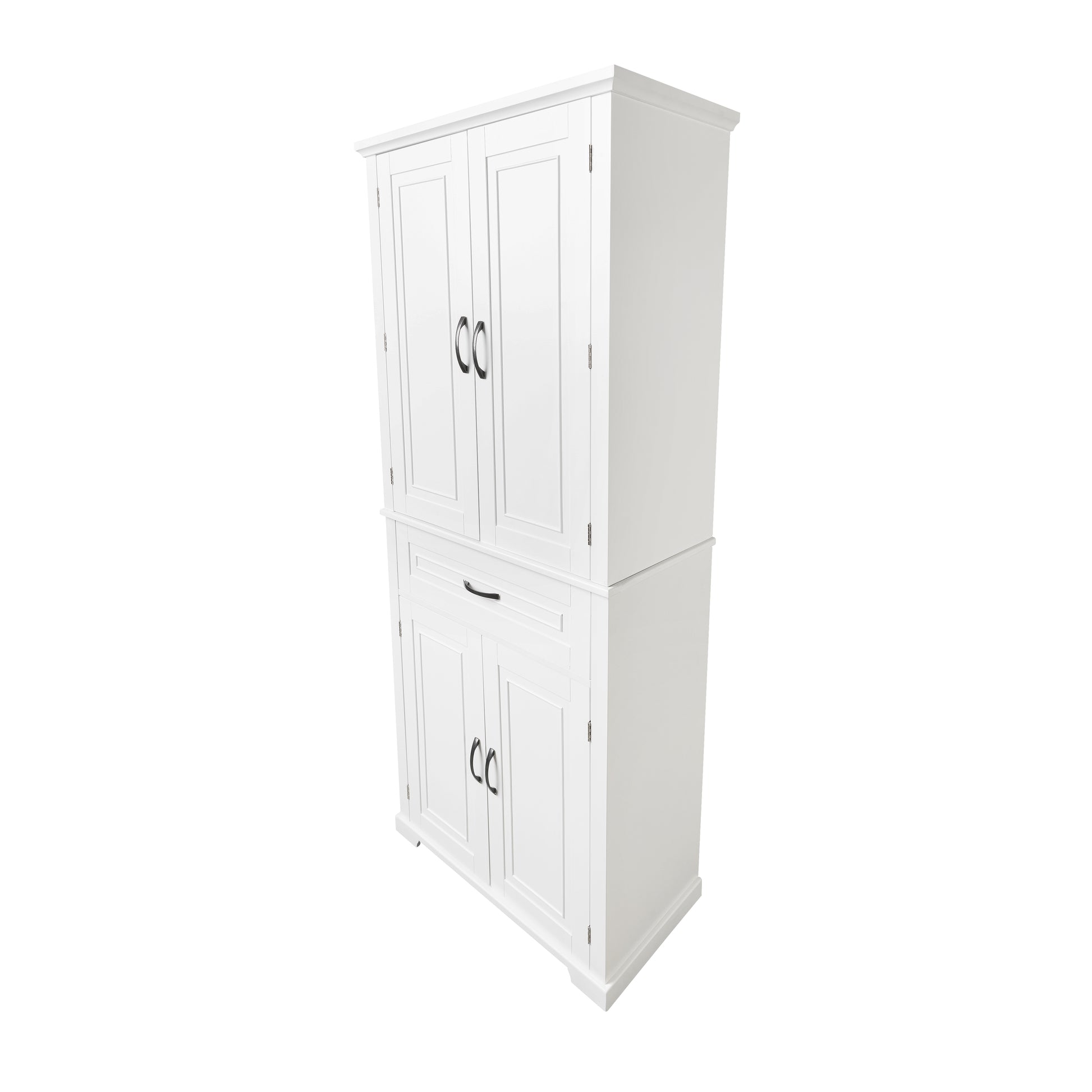 Bathroom Storage Cabinet With Doors And Drawer, Multiple Storage Space, Adjustable Shelf, White White Mdf