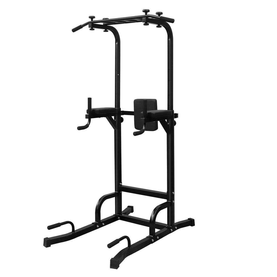 Power Tower Pull Up Bar Workout Dip Station For Strength Training, Suitable For Home Gym Fitness Black Iron