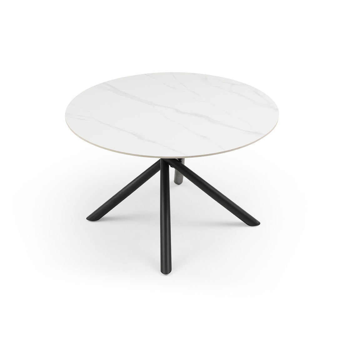 47.24" Modern Round Dining Table White Sintered
