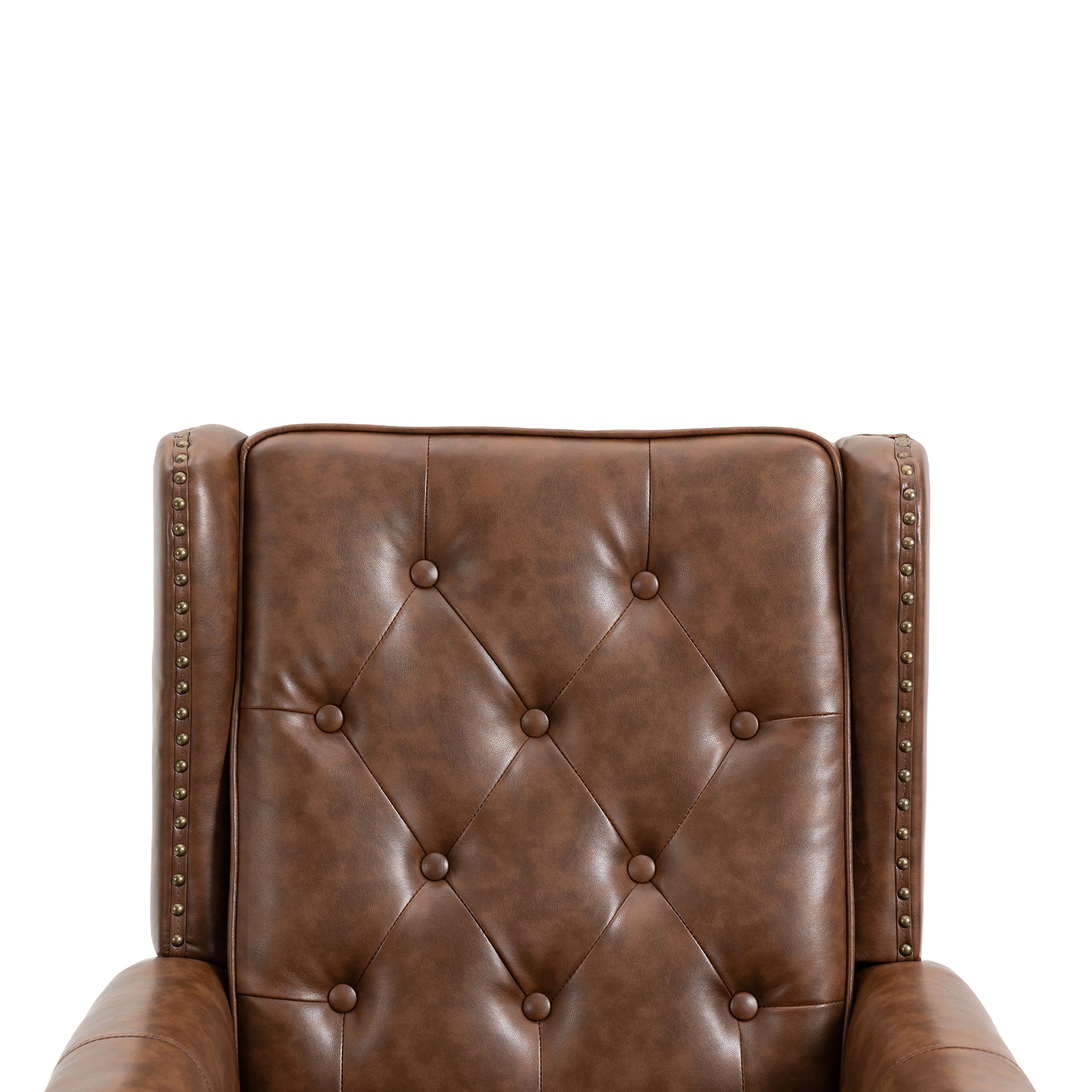 Coolmore Wood Frame Armchair, Modern Accent Chair Lounge Chair With Sturdy Wood Legs For Living Room Bedroom Brown Pu Brown Pu Foam Pu Leather