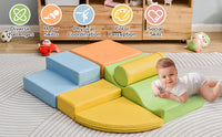 Soft Climb And Crawl Foam Playset 6 In 1, Soft Play Equipment Climb And Crawl Playground For Kids,Kids Crawling And Climbing Indoor Active Play Structure Colorful Foam