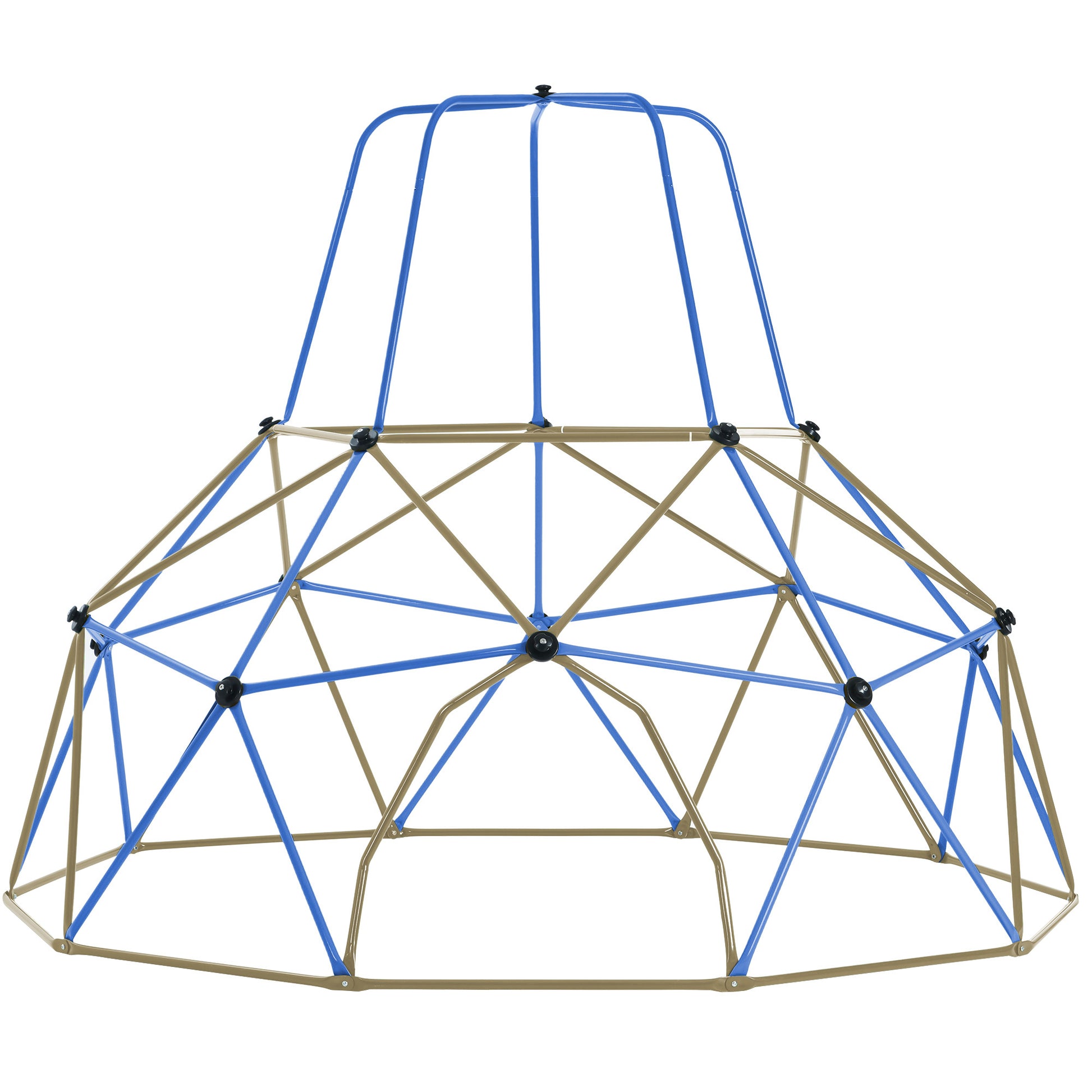 Kids Climbing Dome With Canopy And Playmat 10 Ft Jungle Gym Geometric Playground Dome Climber Play Center, Rust & Uv Resistant Steel Supporting 1000 Lbs Blue Metal Outdoor