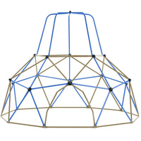 Kids Climbing Dome With Canopy And Playmat 10 Ft Jungle Gym Geometric Playground Dome Climber Play Center, Rust & Uv Resistant Steel Supporting 1000 Lbs Blue Metal Outdoor