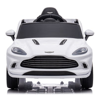 12V Dual Drive Remote Control Electric Kid Ride On Car,Battery Powered Kids Ride On Car White, 4 Wheels Children Toys Vehicle,Led Headlights,Remote Control,Music,Usb. White Polyethylene
