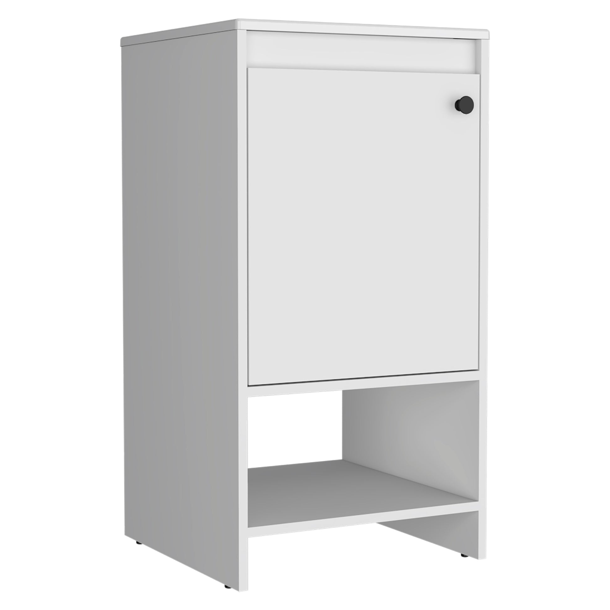 Jane Bathroom Vanity, Single Door Cabinet, Two Shelves White White Bathroom Modern Particle Board Particle Board