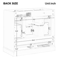 36" Bathroom Vanity With Sink Combo, Six Drawers, Multi Functional Drawer Divider, Adjustable Shelf, Green Old Sku:Sy999808Aaf Green Solid Wood Mdf