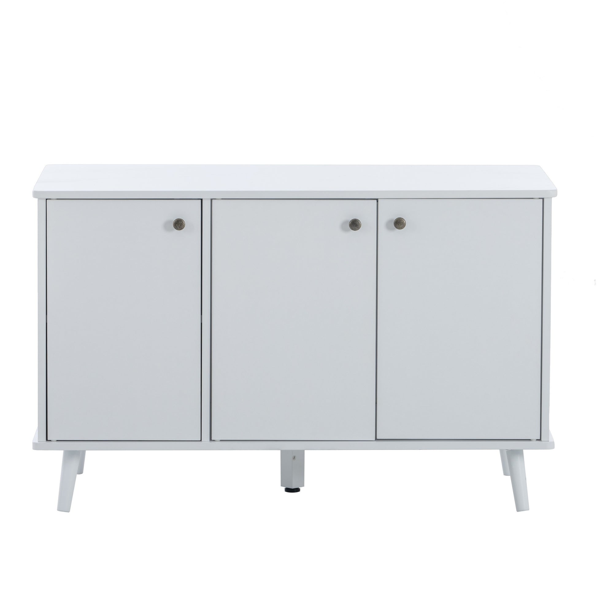 Litter Box Enclosure, Cat Litter Box Furniture With Hidden Plug, 3 Doors,Indoor Cat Washroom Storage Bench Side Table Cat House, Large Wooden Enclused Litter Box House, White White Mdf