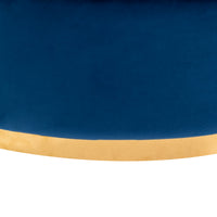 360 Degree Swivel Accent Chair Velvet Modern Upholstered Barrel Chair Over Sized Soft Chair With Seat Cushion For Living Room, Bedroom, Office, Apartment, Blue Blue Foam Velvet