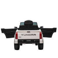 Officially Licensed Toyota Tundra Pickup,Electric Pickup Car Ride On For Kid, 12V Electric Ride On Toy,2.4G W Parents Remote Control,Electric Car For Kids,Three Speed Adjustable,Power Display White Plastic