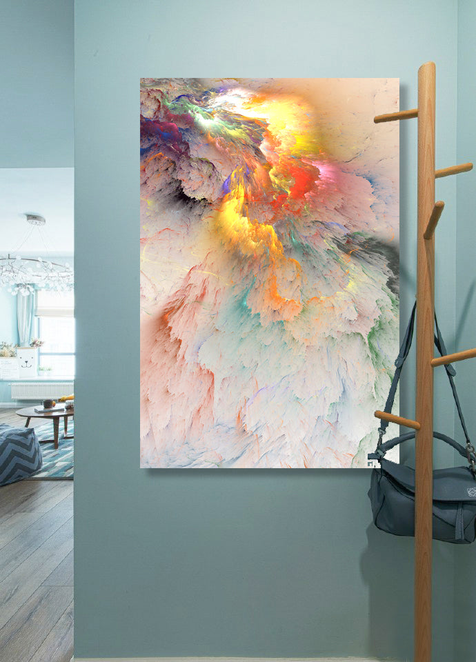 1Pcs Canvas Prints With Your Photo Custom Canvas Wall Art Personalized Canvas Pictures, Customized To Any Style, Us Factorygifts For Family, Wedding, Friends, Home Decoration Wrapped Canvas Colorful Medium 25In 32In Painting Prints And Posters Art Deco