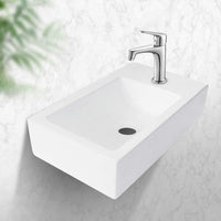 18x10 Inch White Ceramic Rectangle Wall Mount Bathroom white-ceramic