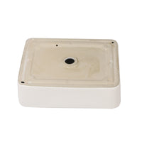 16"x12" White Ceramic Rectangular Vessel Bathroom Sink white-ceramic