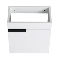 Soft Close Doors Bathroom Vanity With Sink,16 Inch For Small Bathroom Gloss White 1 Bathroom Wall Mounted Plywood