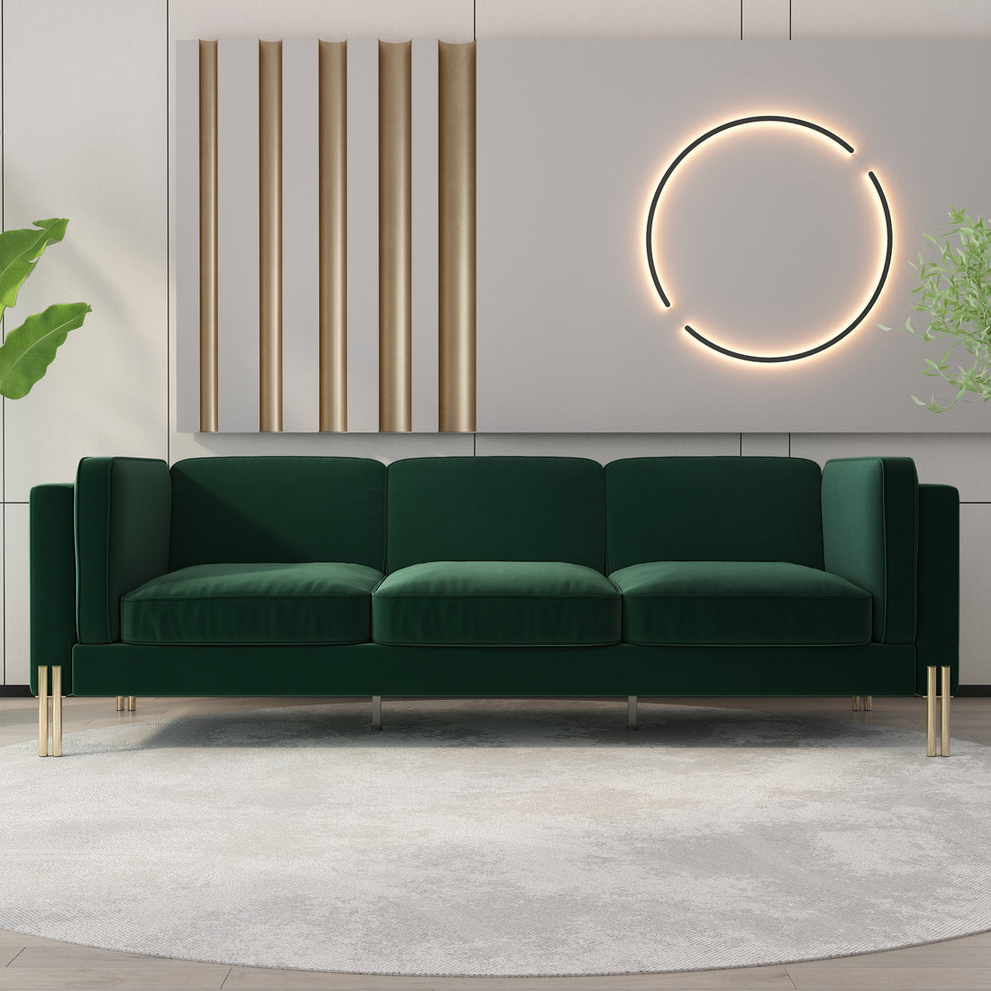 Fx P70 Rg Sofa Retro Green Velvet