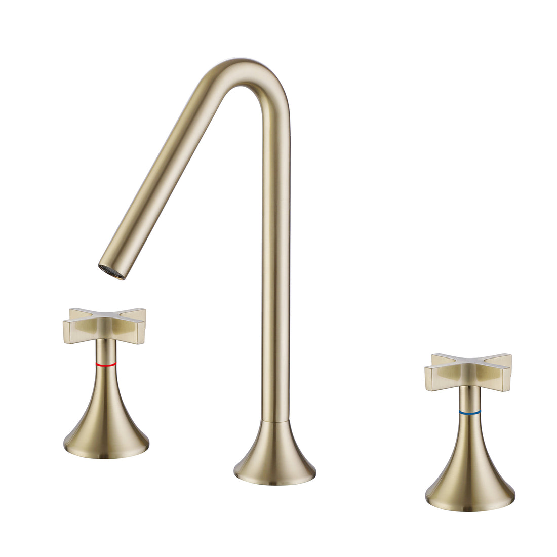 Brushed Goled Widespread Faucet 2 handle Bathroom