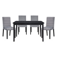 Black Finish Dining Table Casual Style Dining Room Wooden Furniture 1Pc Modern Dinette Black Dining Room Casual Wood