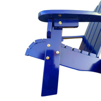 Outdoor Or Indoor Wood Children Adirondack Chair,Blue Blue Solid Wood