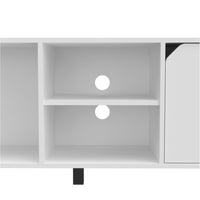 TV Stand for TV s up 70" Estocolmo, Four Open Shelves white-particle board