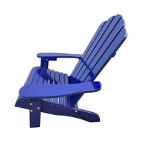 Outdoor Or Indoor Wood Children Adirondack Chair,Blue Blue Solid Wood
