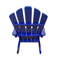 Outdoor Or Indoor Wood Children Adirondack Chair,Blue Blue Solid Wood