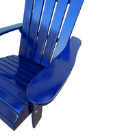 Outdoor Or Indoor Wood Children Adirondack Chair,Blue Blue Solid Wood