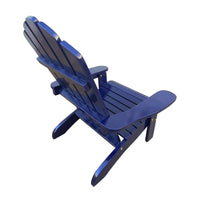 Outdoor Or Indoor Wood Children Adirondack Chair,Blue Blue Solid Wood
