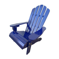 Outdoor Or Indoor Wood Children Adirondack Chair,Blue Blue Solid Wood