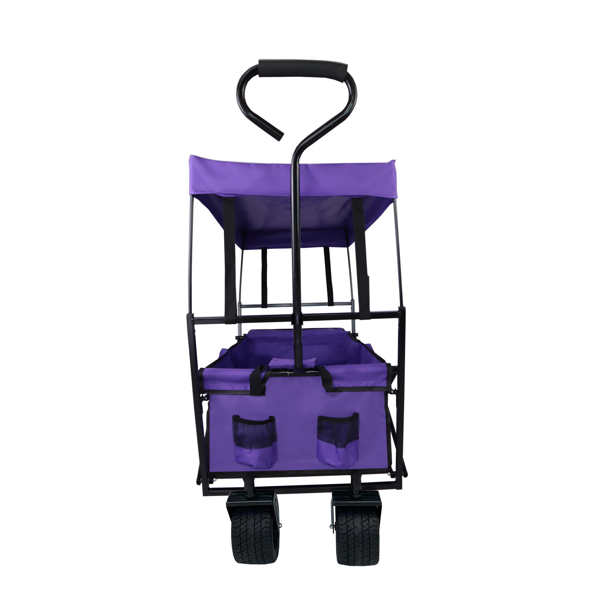 Outdoor Garden Park Utility Kids Wagon Portable Beach Trolley Cart Camping Foldable Folding Wagon Purple Fabric Steel