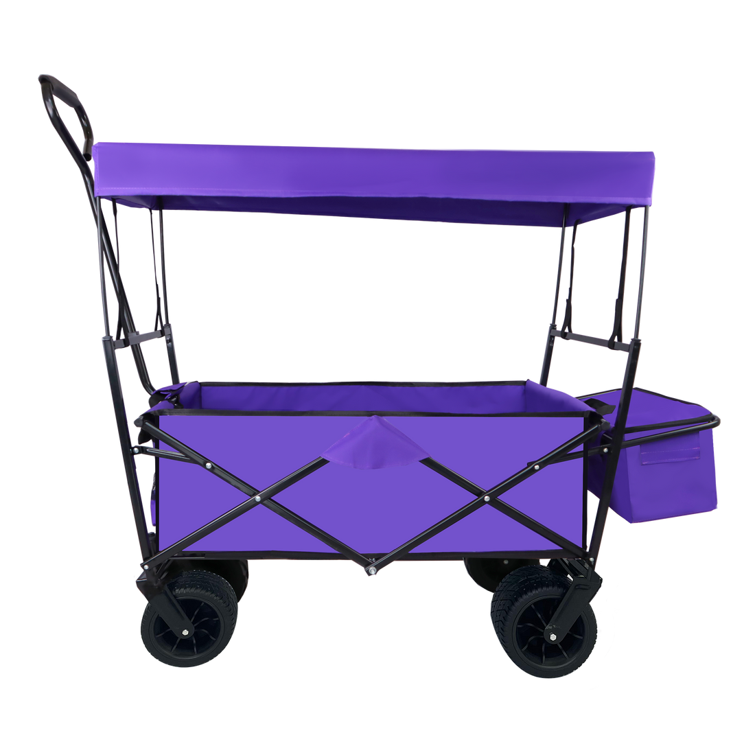 Outdoor Garden Park Utility Kids Wagon Portable Beach Trolley Cart Camping Foldable Folding Wagon Purple Fabric Steel