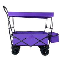 Outdoor Garden Park Utility Kids Wagon Portable Beach Trolley Cart Camping Foldable Folding Wagon Purple Fabric Steel