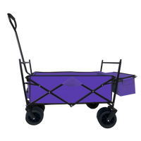 Outdoor Garden Park Utility Kids Wagon Portable Beach Trolley Cart Camping Foldable Folding Wagon Purple Fabric Steel