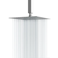 Rain Fixed Shower Head 12 Inch Square, Chrome chrome-stainless steel