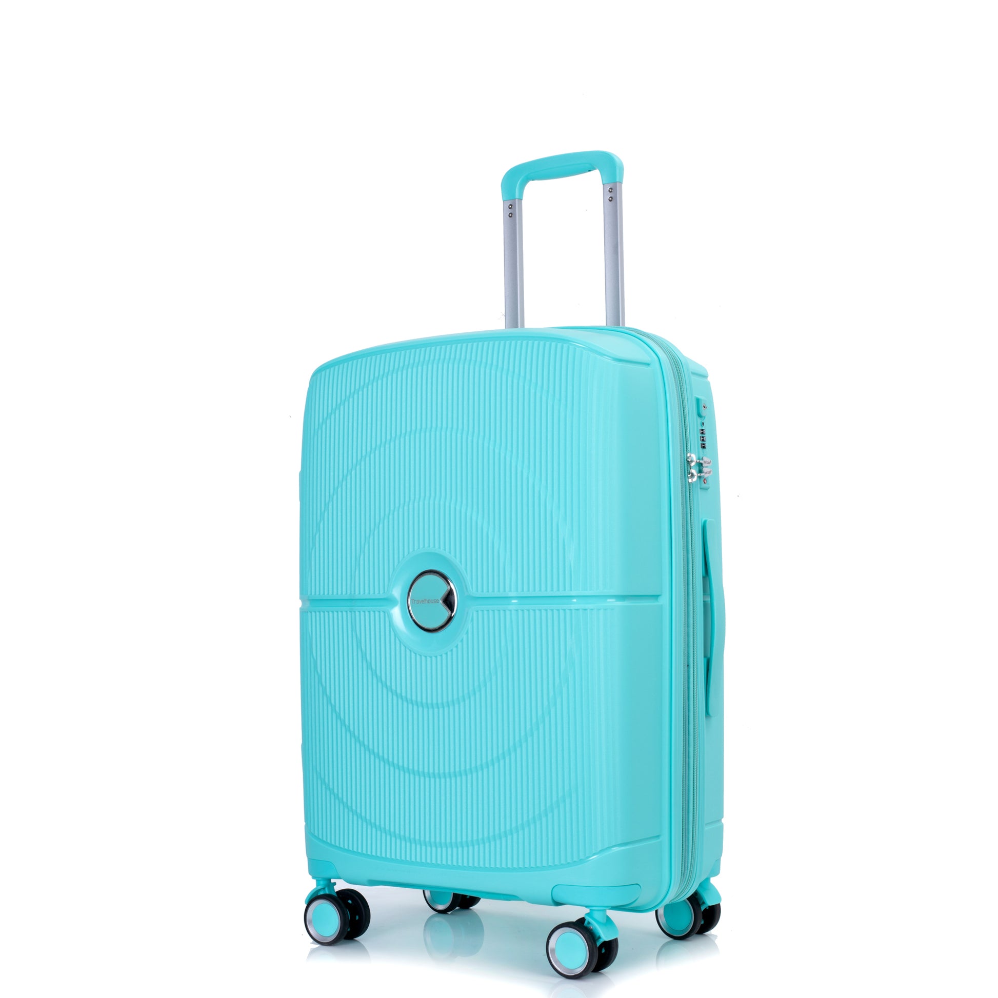 Expandable Hardshell Suitcase Double Spinner Wheels Pp Luggage Sets Lightweight Durable Suitcase With Tsa Lock,3 Piece Set 20 24 28 Lake Blue Lake Blue Polypropylene