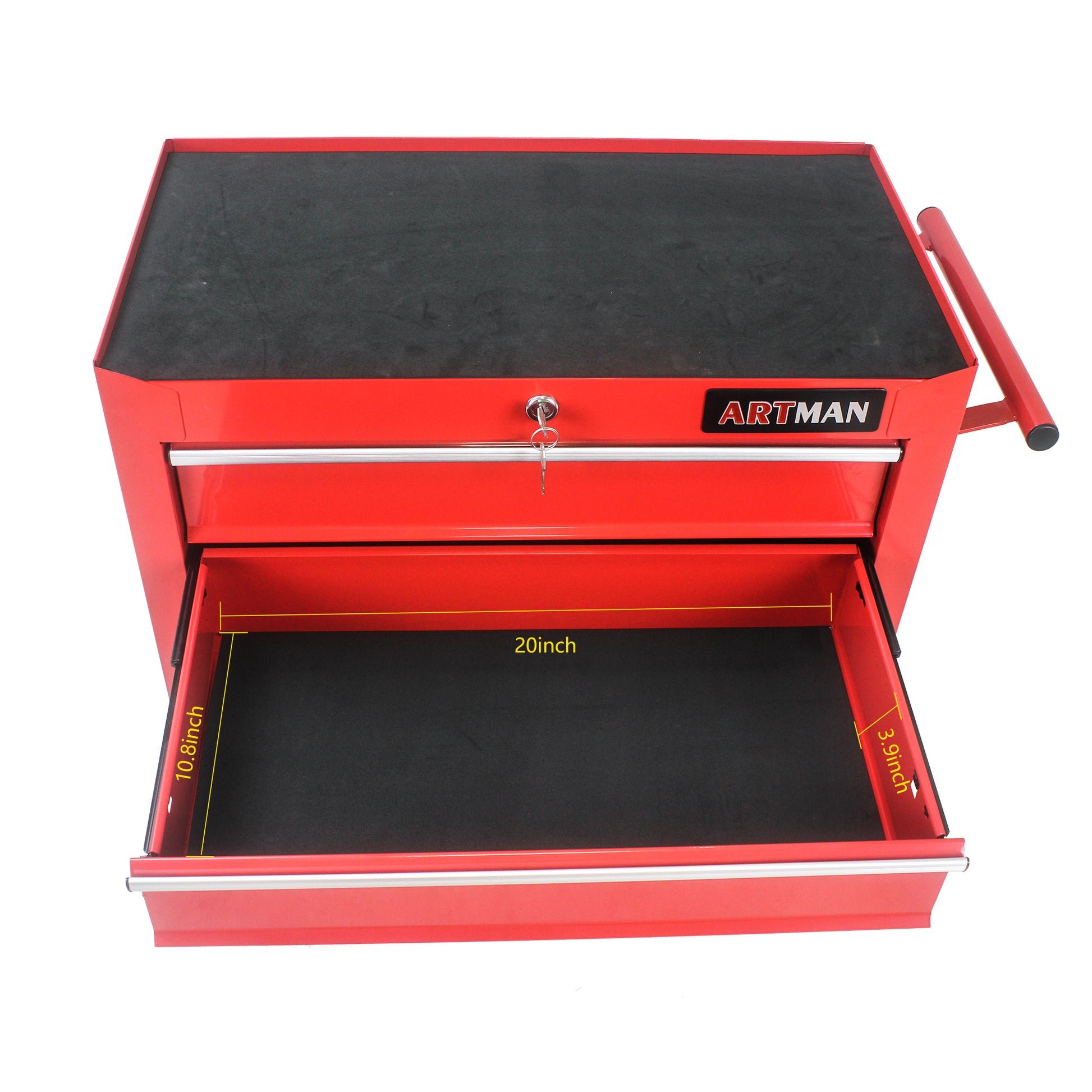 5 Drawers Multifunctional Tool Cart With Wheels Red Red Steel