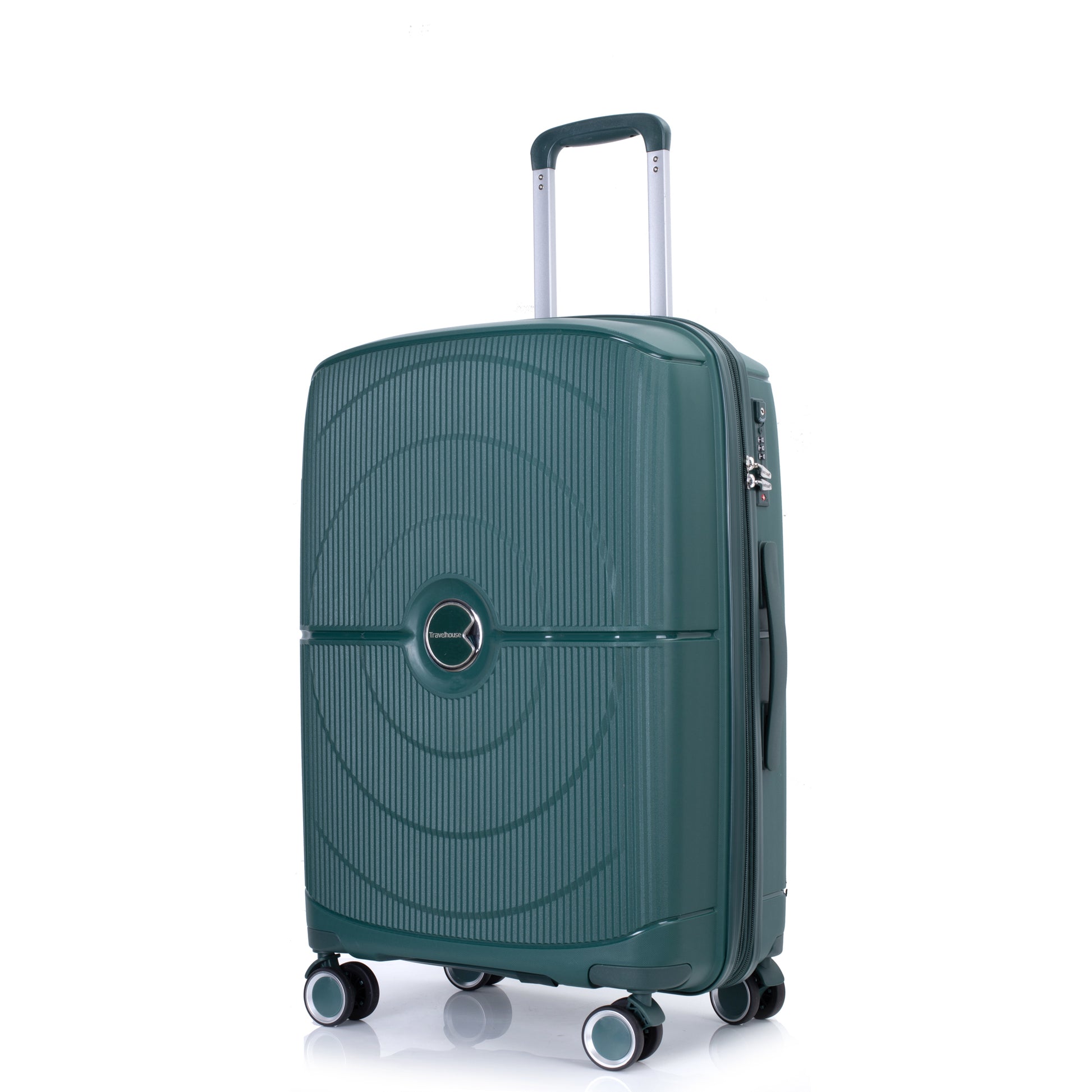 Expandable Hardshell Suitcase Double Spinner Wheels Pp Luggage Sets Lightweight Durable Suitcase With Tsa Lock,3 Piece Set 20 24 28 Green Green Polypropylene