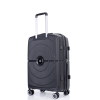 Expandable Hardshell Suitcase Double Spinner Wheels Pp Luggage Sets Lightweight Durable Suitcase With Tsa Lock,3 Piece Set 20 24 28 ,Black Black Polypropylene