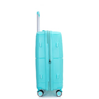 Expandable Hardshell Suitcase Double Spinner Wheels Pp Luggage Sets Lightweight Durable Suitcase With Tsa Lock,3 Piece Set 20 24 28 Lake Blue Lake Blue Polypropylene