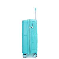 Expandable Hardshell Suitcase Double Spinner Wheels Pp Luggage Sets Lightweight Durable Suitcase With Tsa Lock,3 Piece Set 20 24 28 Lake Blue Lake Blue Polypropylene