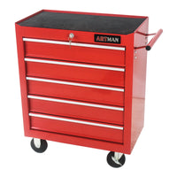 5 Drawers Multifunctional Tool Cart With Wheels Red Red Steel