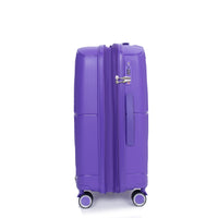 Expandable Hardshell Suitcase Double Spinner Wheels Pp Luggage Sets Lightweight Durable Suitcase With Tsa Lock,3 Piece Set 20 24 28 Purple Purple Polypropylene