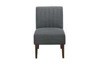 Stylish Comfortable Accent Chair 1Pc Dark Gray Fabric Upholstered Plush Seating Living Room Furniture Armless Chair Dark Gray Primary Living Space Wood