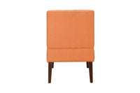 Stylish Comfortable Accent Chair 1Pc Orange Fabric Upholstered Plush Seating Living Room Furniture Armless Chair Orange Primary Living Space Wood