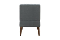 Stylish Comfortable Accent Chair 1Pc Dark Gray Fabric Upholstered Plush Seating Living Room Furniture Armless Chair Dark Gray Primary Living Space Wood