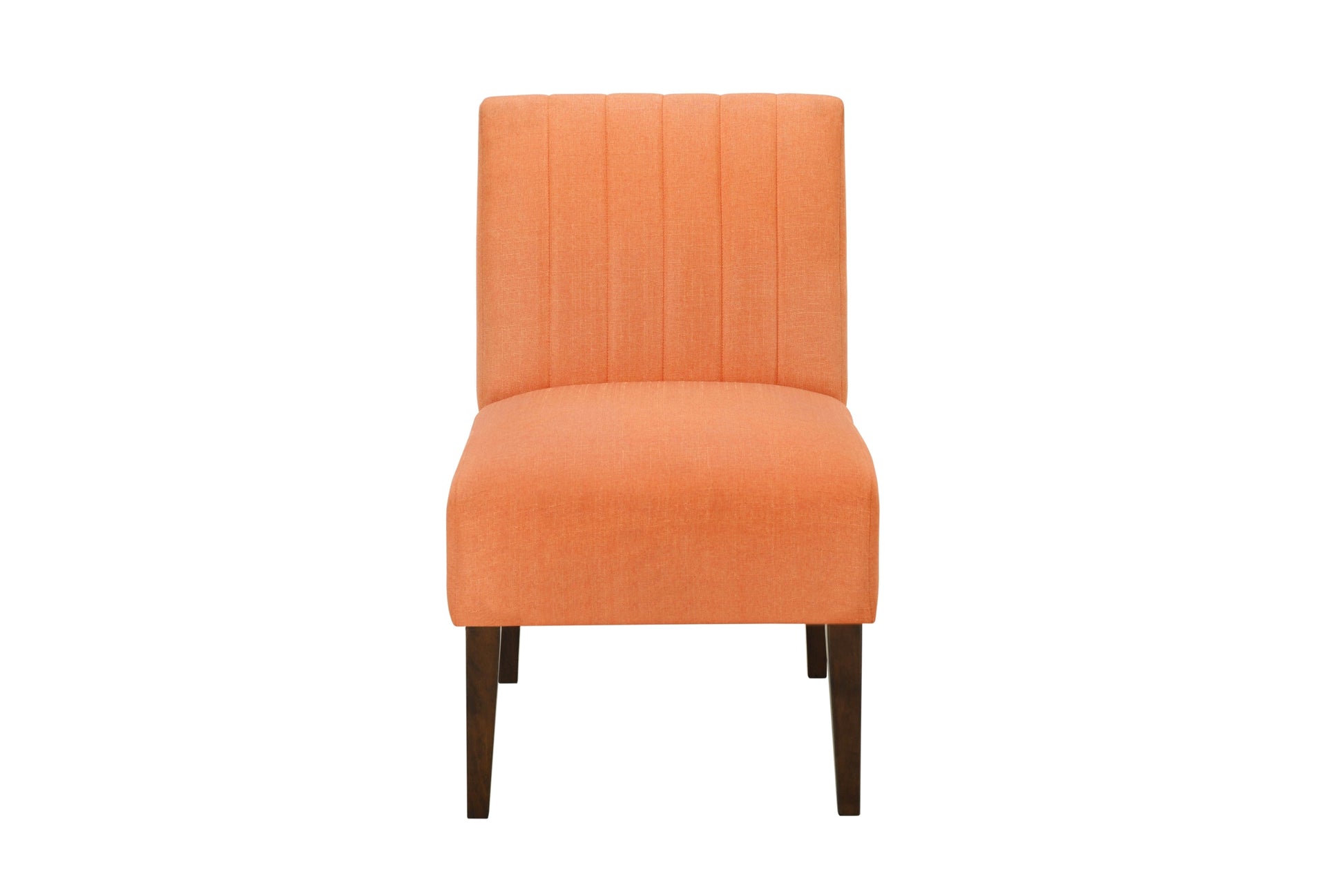 Stylish Comfortable Accent Chair 1Pc Orange Fabric Upholstered Plush Seating Living Room Furniture Armless Chair Orange Primary Living Space Wood