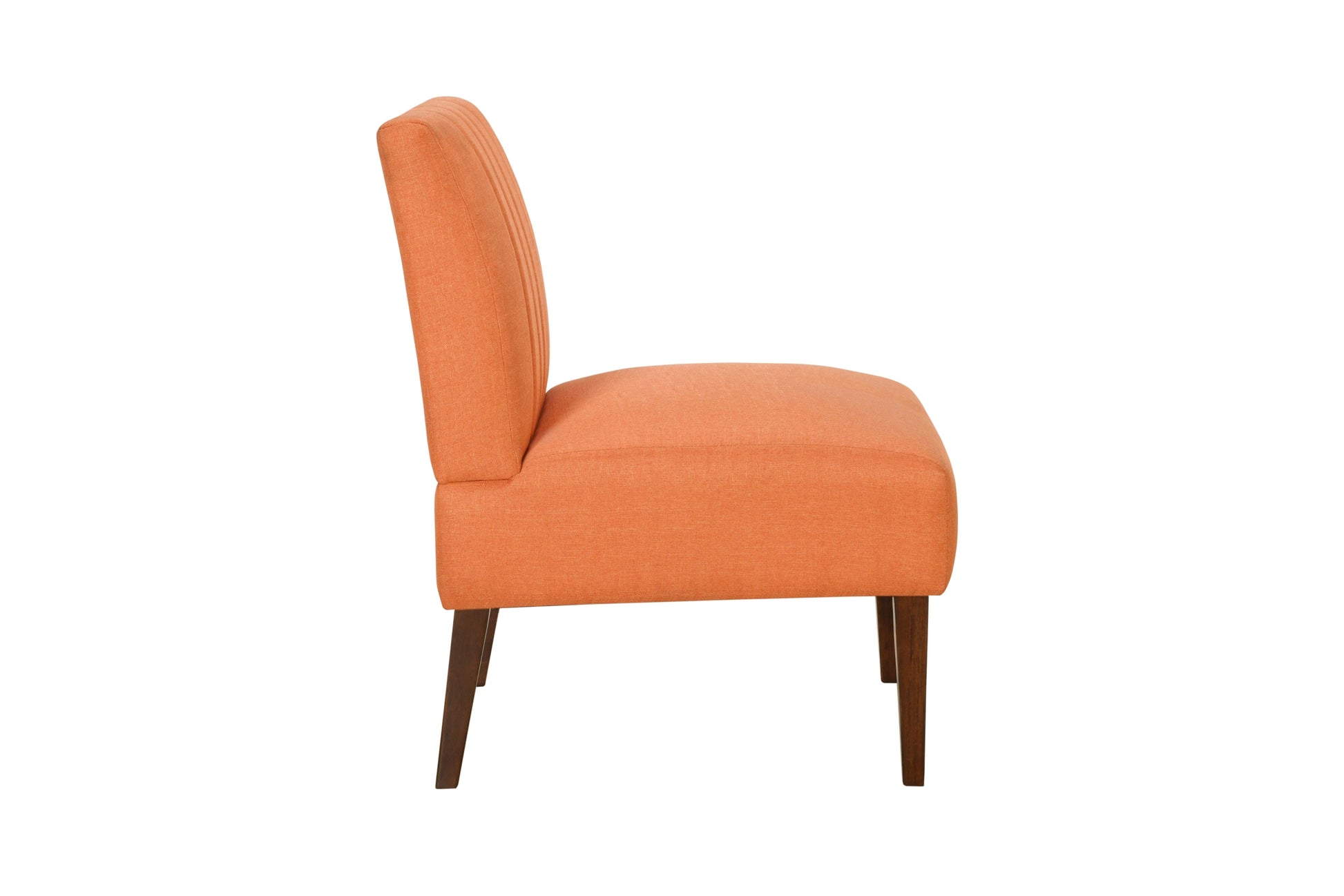 Stylish Comfortable Accent Chair 1Pc Orange Fabric Upholstered Plush Seating Living Room Furniture Armless Chair Orange Primary Living Space Wood